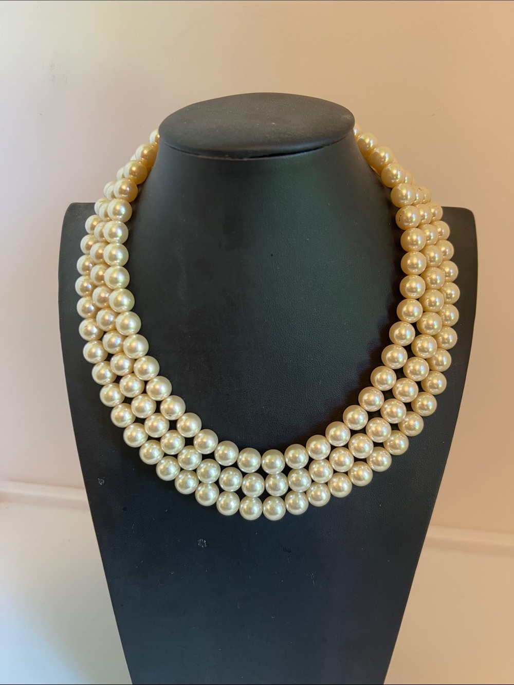 Classic Ivory Imitation Pearl Multi-Strand Necklace